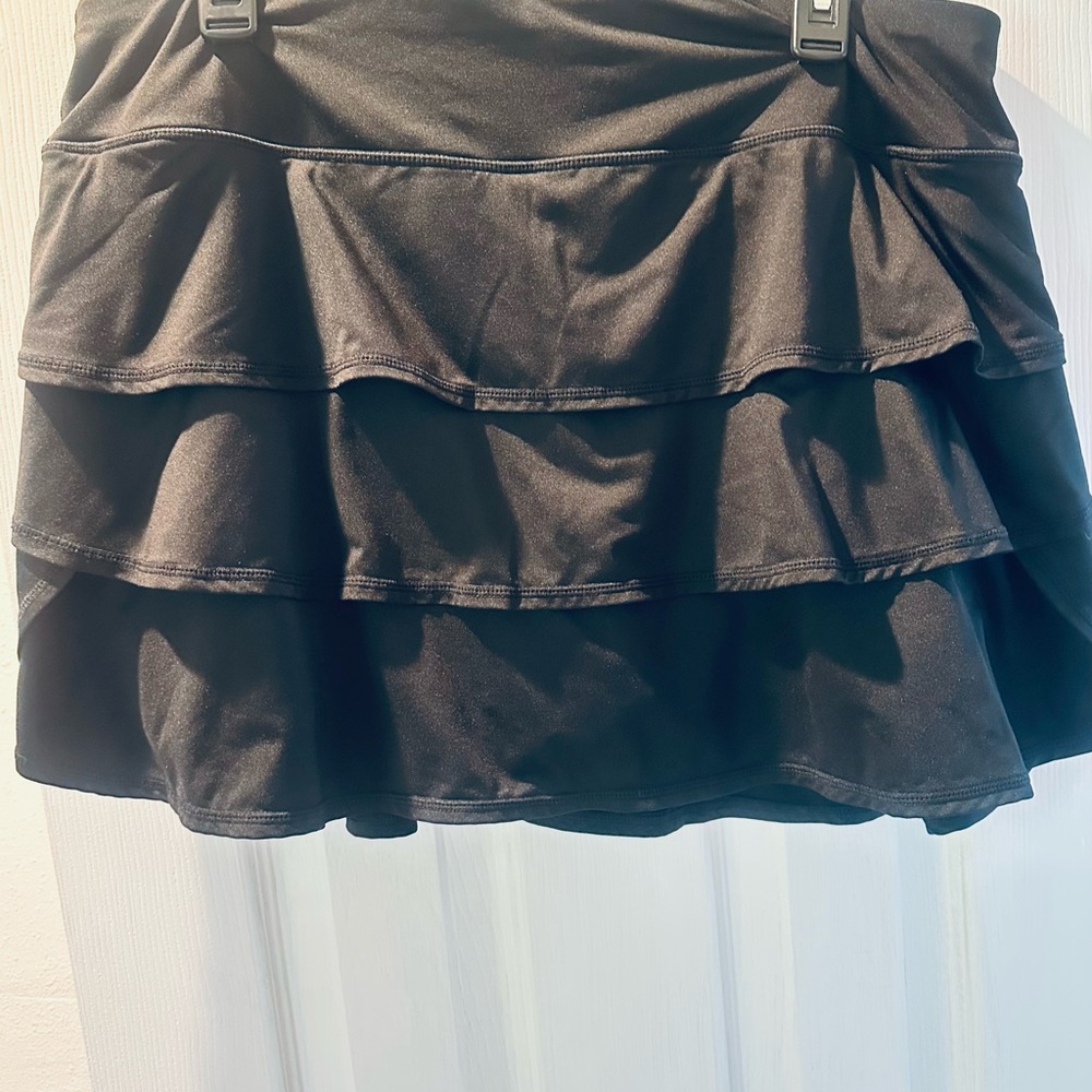 Layered Black Ruffle Skirt - Women's